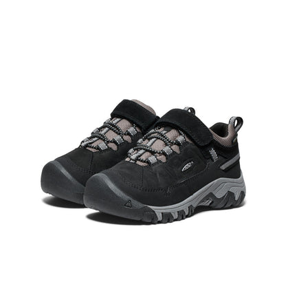 Keen Little Kids' Targhee IV Waterproof Hiking Shoe Black/Steel Grey