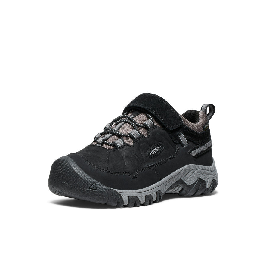 Keen Little Kids' Targhee IV Waterproof Hiking Shoe Black/Steel Grey