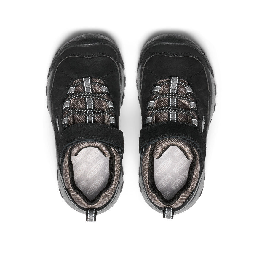 Keen Little Kids' Targhee IV Waterproof Hiking Shoe Black/Steel Grey