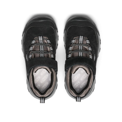 Keen Little Kids' Targhee IV Waterproof Hiking Shoe Black/Steel Grey