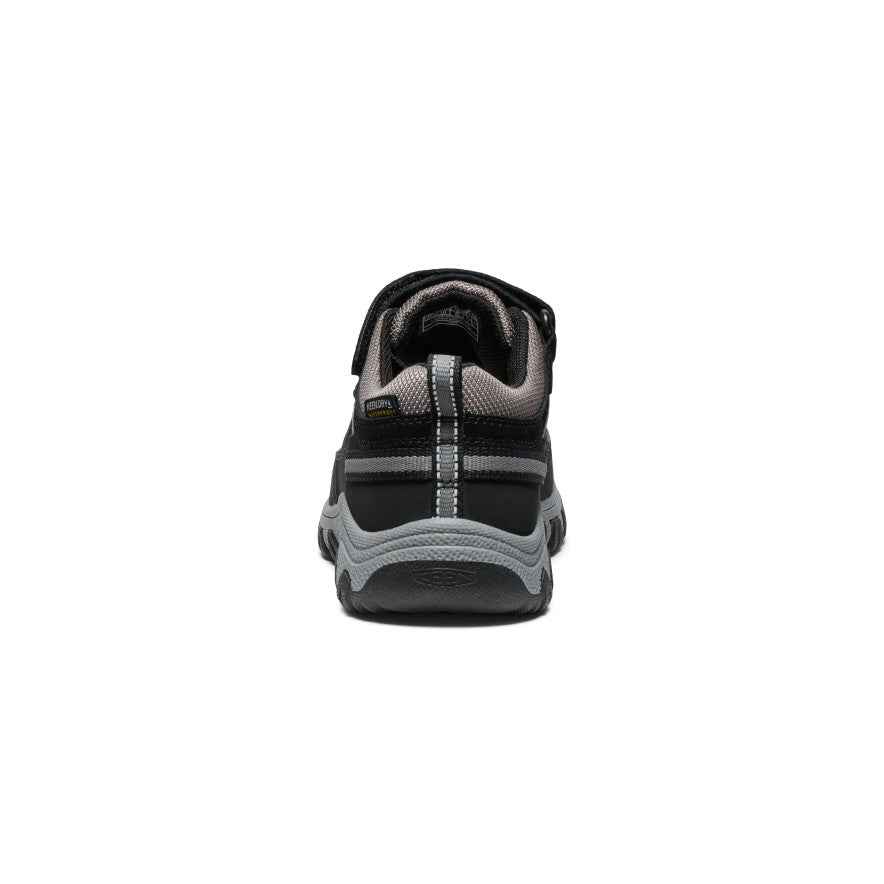 Keen Little Kids' Targhee IV Waterproof Hiking Shoe Black/Steel Grey