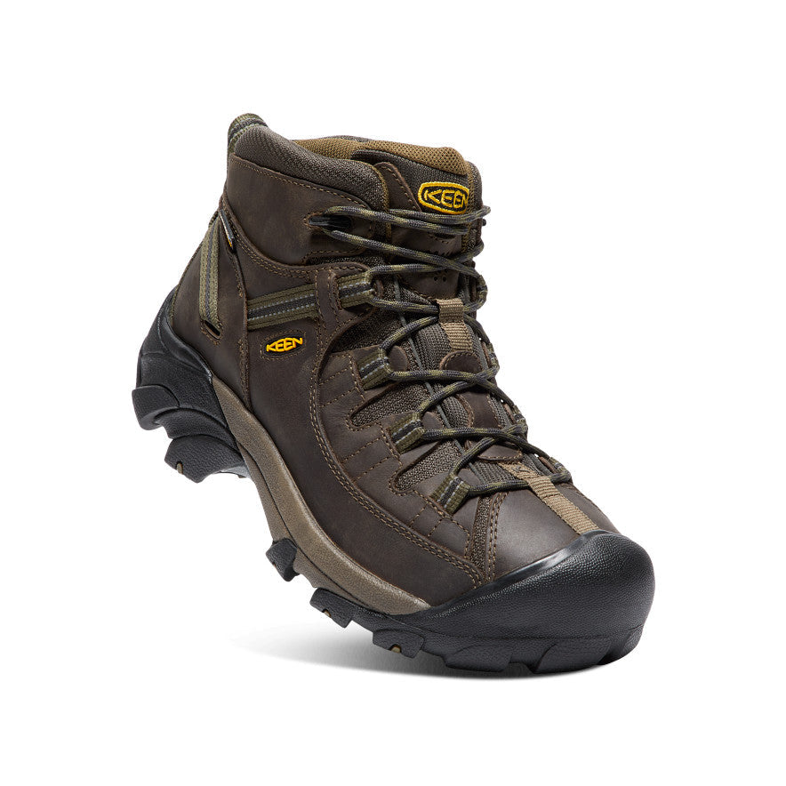 Keen Men's Targhee II Waterproof Mid Wide Canteen/Dark Olive
