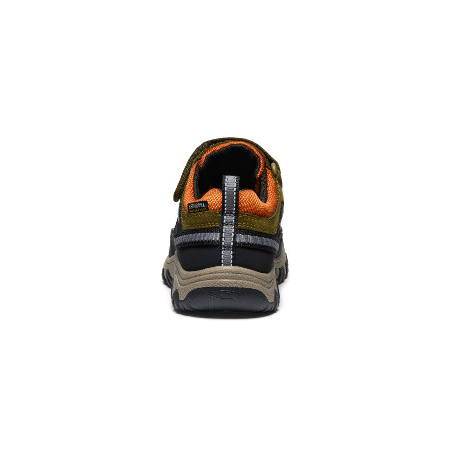 Keen Little Kids' Targhee IV Waterproof Hiking Shoe Dark Olive/Gold Flame