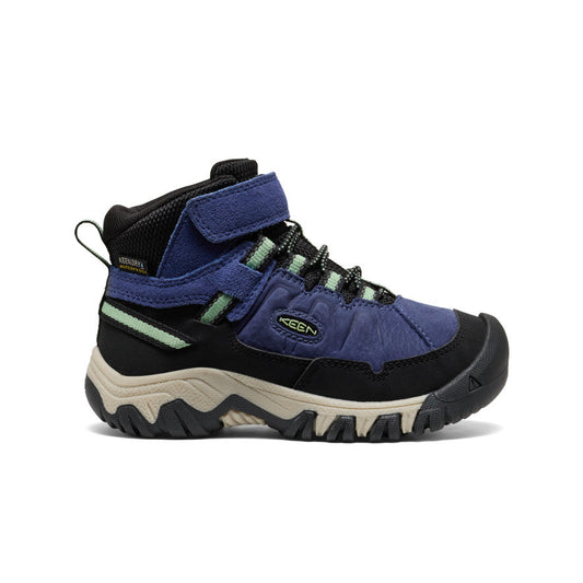 Keen Little Kids' Targhee IV Waterproof Hiking Boot Skipper Blue/Hemlock