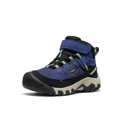 Keen Little Kids' Targhee IV Waterproof Hiking Boot Skipper Blue/Hemlock