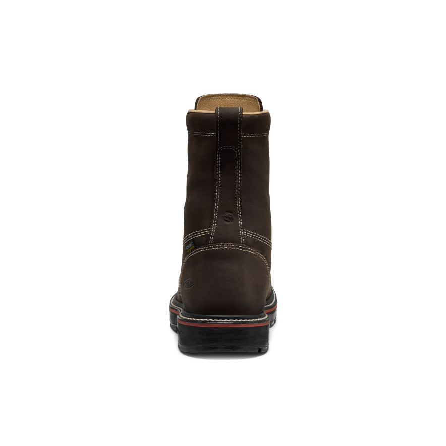 Keen Men's Liberty 8" Waterproof 90° Heel Boot (Carbon Toe) Coffee Bean/Black