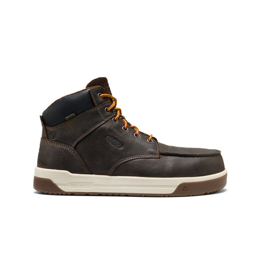 Keen Men's Gibson Waterproof Work Boot (Carbon Toe) Cascade Brown/Gum