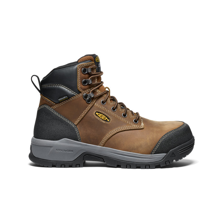 Keen Men's CSA Evanston 6" Waterproof Boot (Carbon Toe) Bison/Black