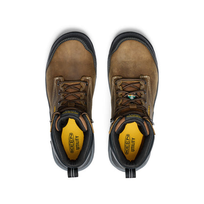 Keen Men's CSA Evanston 6" Waterproof Boot (Carbon Toe) Bison/Black