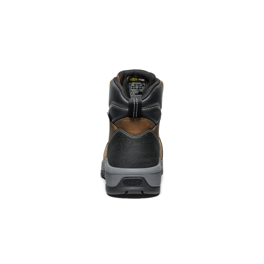 Keen Men's CSA Evanston 6" Waterproof Boot (Carbon Toe) Bison/Black