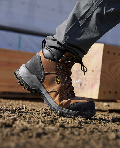 Keen Men's CSA Evanston 6" Waterproof Boot (Carbon Toe) Bison/Black