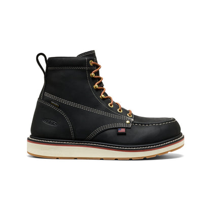 Keen Men's Liberty 6" Waterproof Boot (Carbon Toe) Black/Gum