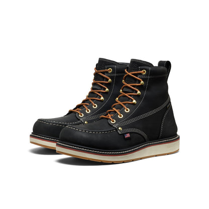 Keen Men's Liberty 6" Waterproof Boot (Carbon Toe) Black/Gum