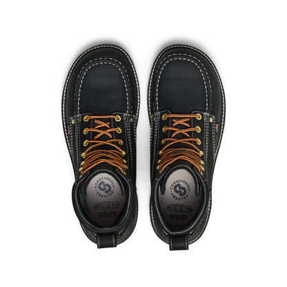 Keen Men's Liberty 6" Waterproof Boot (Carbon Toe) Black/Gum