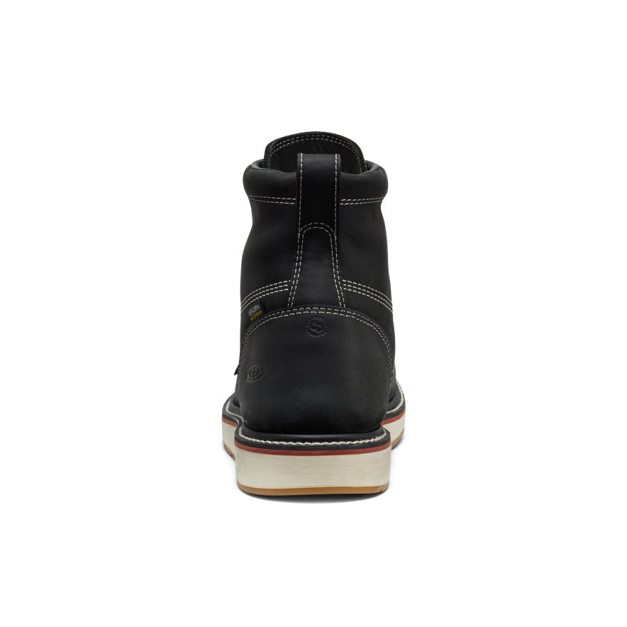 Keen Men's Liberty 6" Waterproof Boot (Carbon Toe) Black/Gum