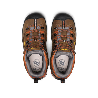 Keen Men's Pittsburgh Energy 6" Waterproof Boot (Soft Toe) Cascade Brown/Black