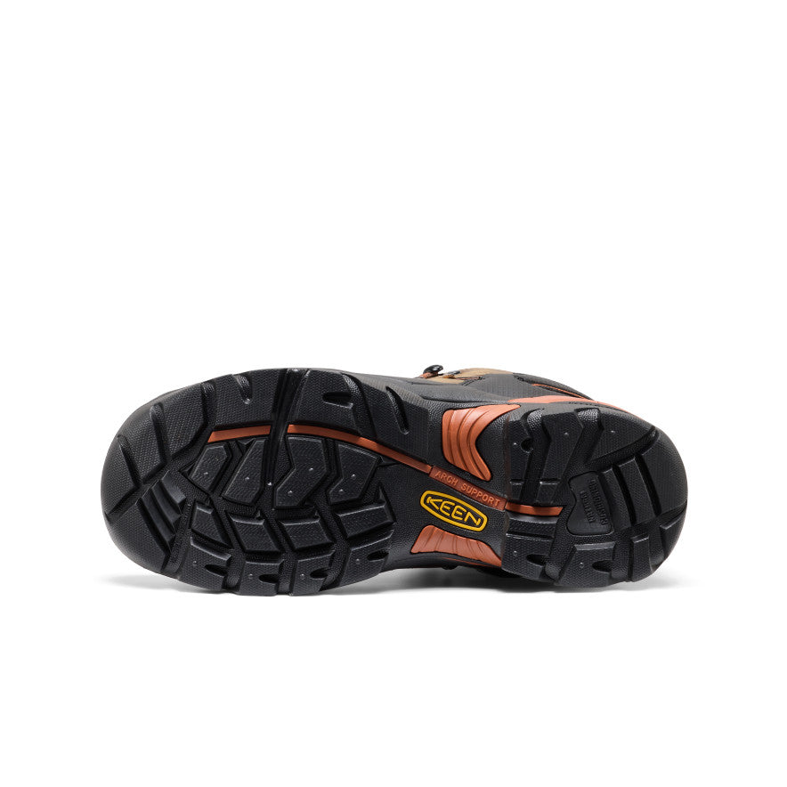 Keen Men's Pittsburgh Energy 6" Waterproof Boot (Soft Toe) Cascade Brown/Black