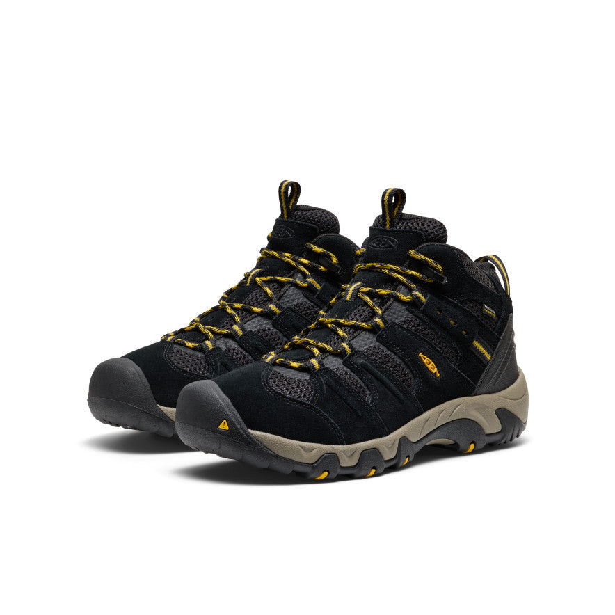 Keen Men's Headout Waterproof Hiking Boot Black/Lemon Curry