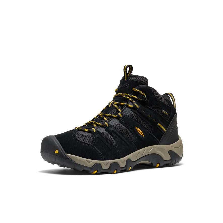 Keen Men's Headout Waterproof Hiking Boot Black/Lemon Curry