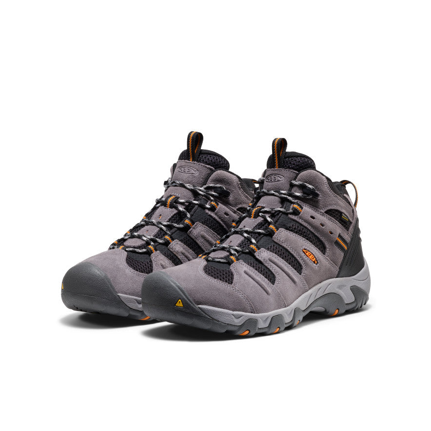 Keen Men's Headout Waterproof Hiking Boot Magnet/Orange Pepper