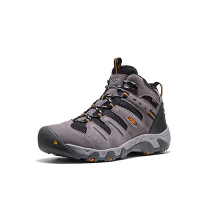 Keen Men's Headout Waterproof Hiking Boot Magnet/Orange Pepper