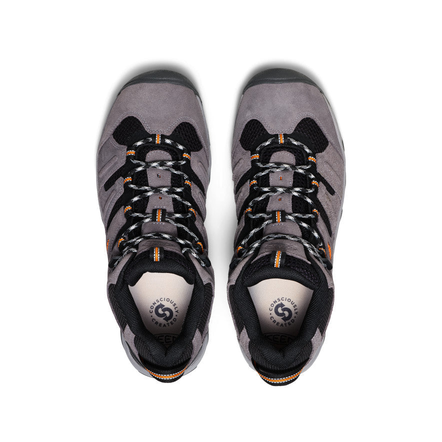 Keen Men's Headout Waterproof Hiking Boot Magnet/Orange Pepper