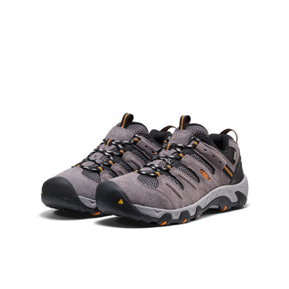 Keen Men's Headout Waterproof Hiking Shoe Steel Grey/Orange Pepper