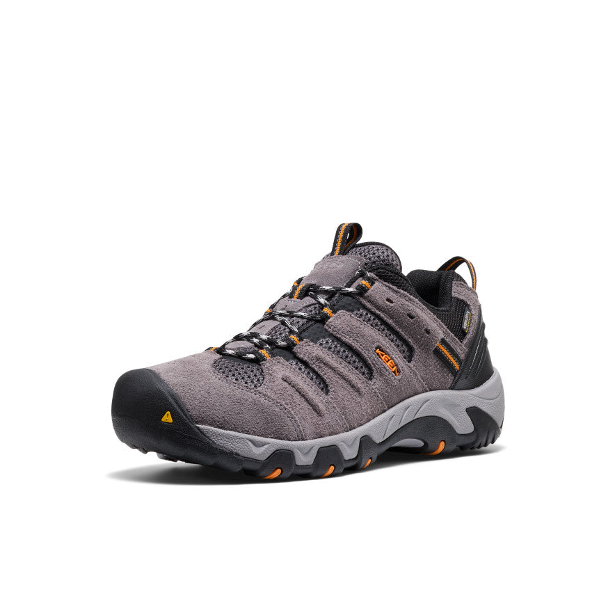 Keen Men's Headout Waterproof Hiking Shoe Steel Grey/Orange Pepper