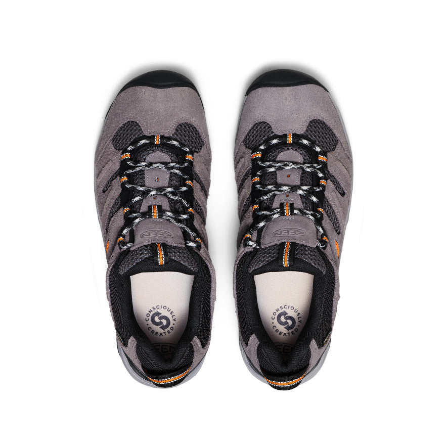 Keen Men's Headout Waterproof Hiking Shoe Steel Grey/Orange Pepper