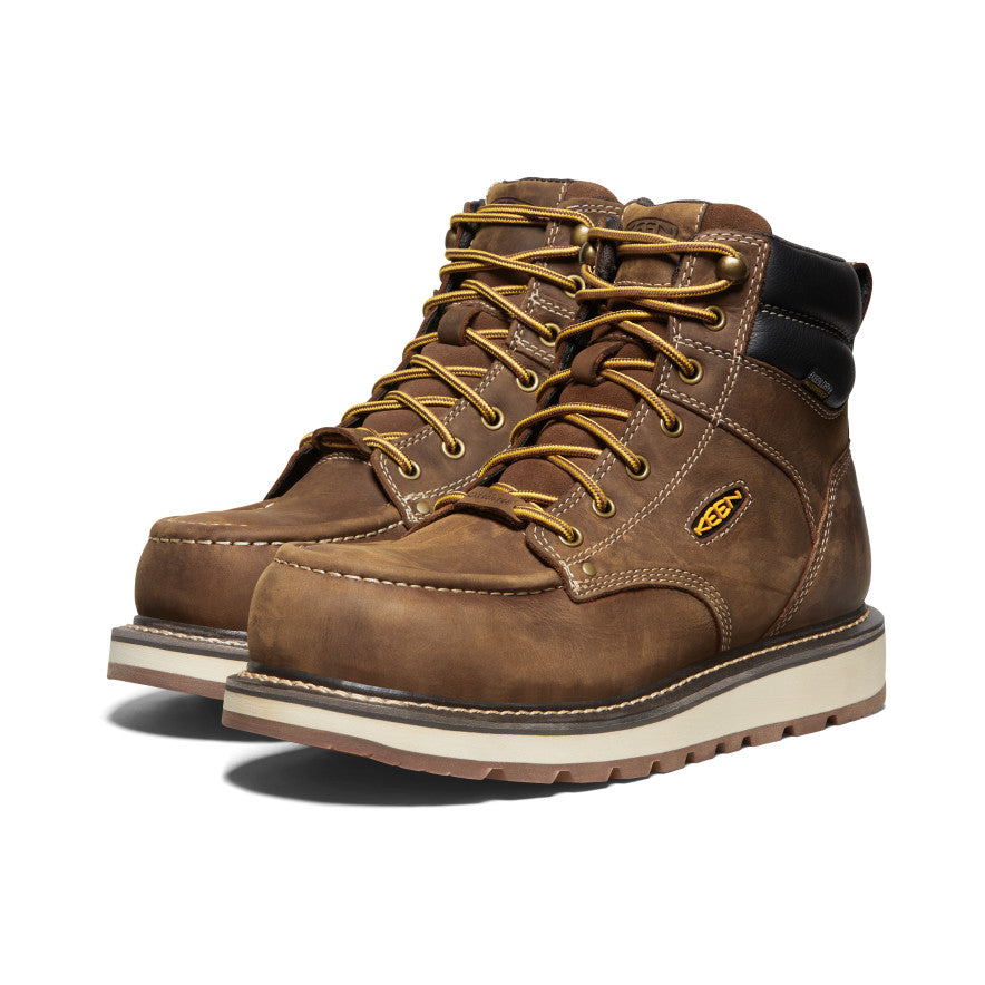 Keen Men's Cincinnati 6" Waterproof Boot (Carbon Toe) Belgian/Sandshell
