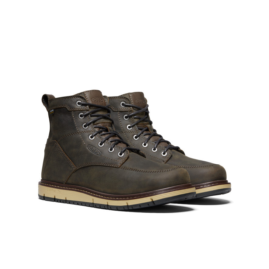 Keen Men's San Jose 6" Waterproof Boot (Soft Toe) Cascade Brown