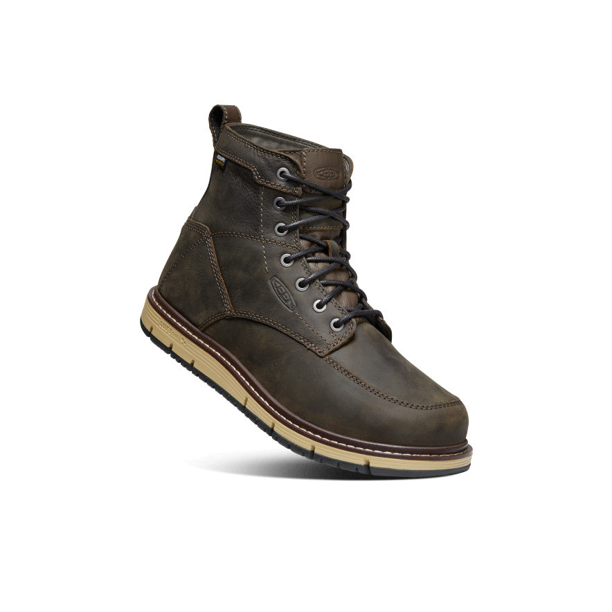 Keen Men's San Jose 6" Waterproof Boot (Soft Toe) Cascade Brown