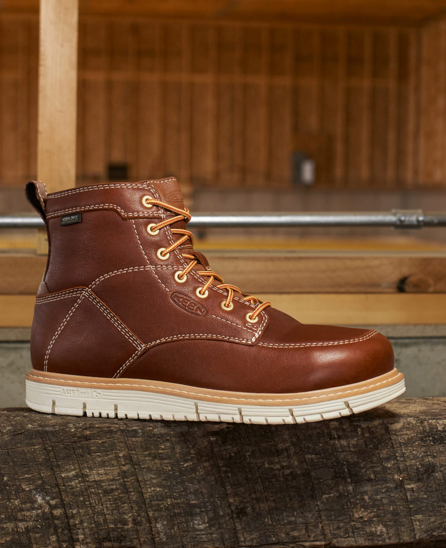 Keen Men's San Jose 6" Waterproof Boot (Soft Toe) Cascade Brown