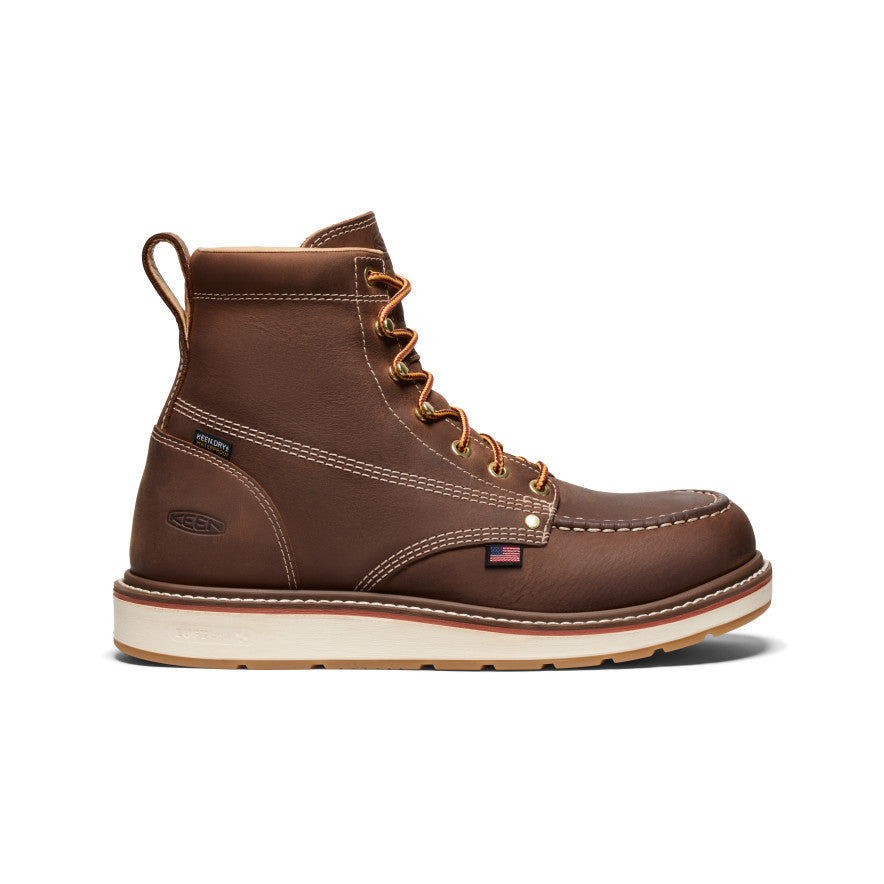 Keen Men's Liberty 6" Waterproof Boot (Carbon Toe) Chestnut/Gum