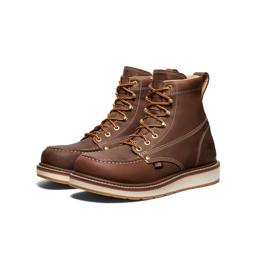 Keen Men's Liberty 6" Waterproof Boot (Carbon Toe) Chestnut/Gum