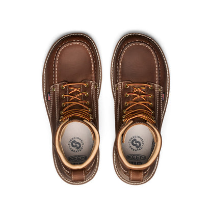 Keen Men's Liberty 6" Waterproof Boot (Carbon Toe) Chestnut/Gum
