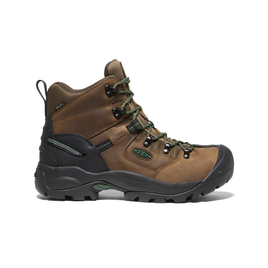Keen Men's Pittsburgh Energy 6" Waterproof Boot (Carbon Toe) Cascade Brown/Greener Pastures