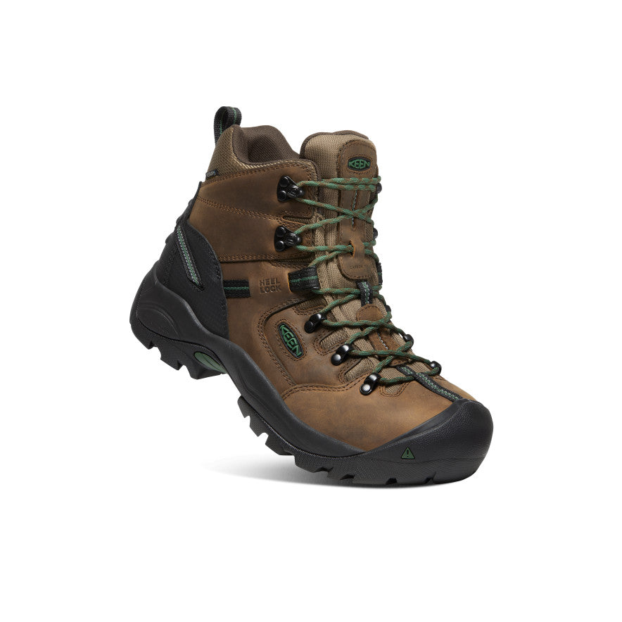 Keen Men's Pittsburgh Energy 6" Waterproof Boot (Carbon Toe) Cascade Brown/Greener Pastures
