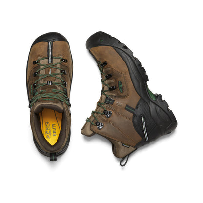 Keen Men's Pittsburgh Energy 6" Waterproof Boot (Carbon Toe) Cascade Brown/Greener Pastures