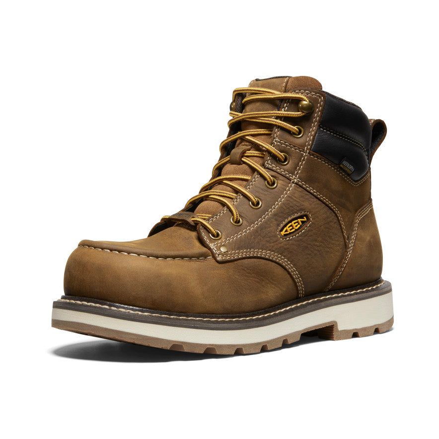 Keen Men's Cincinnati 6" Waterproof 90° Heel Boot (Carbon Toe) Belgian/Sandshell