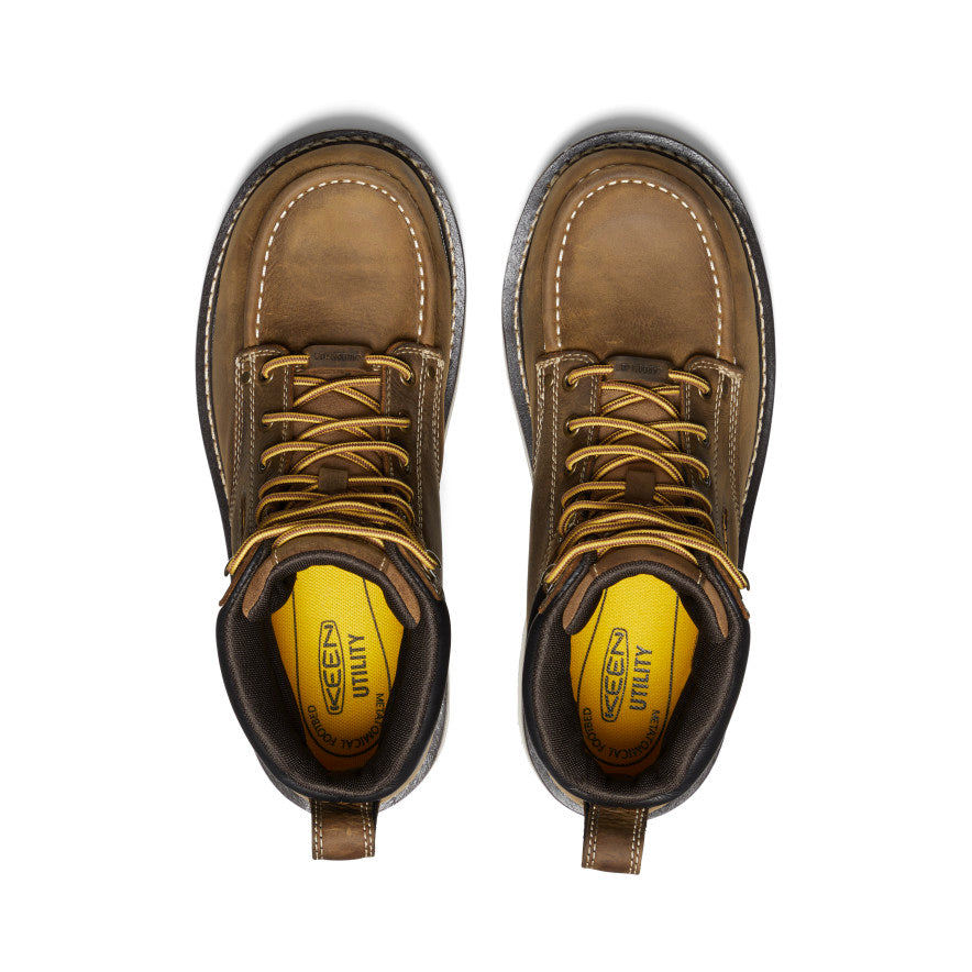 Keen Men's Cincinnati 6" Waterproof 90° Heel Boot (Carbon Toe) Belgian/Sandshell