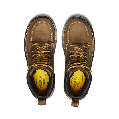 Keen Men's Cincinnati 6" Waterproof 90° Heel Boot (Carbon Toe) Belgian/Sandshell