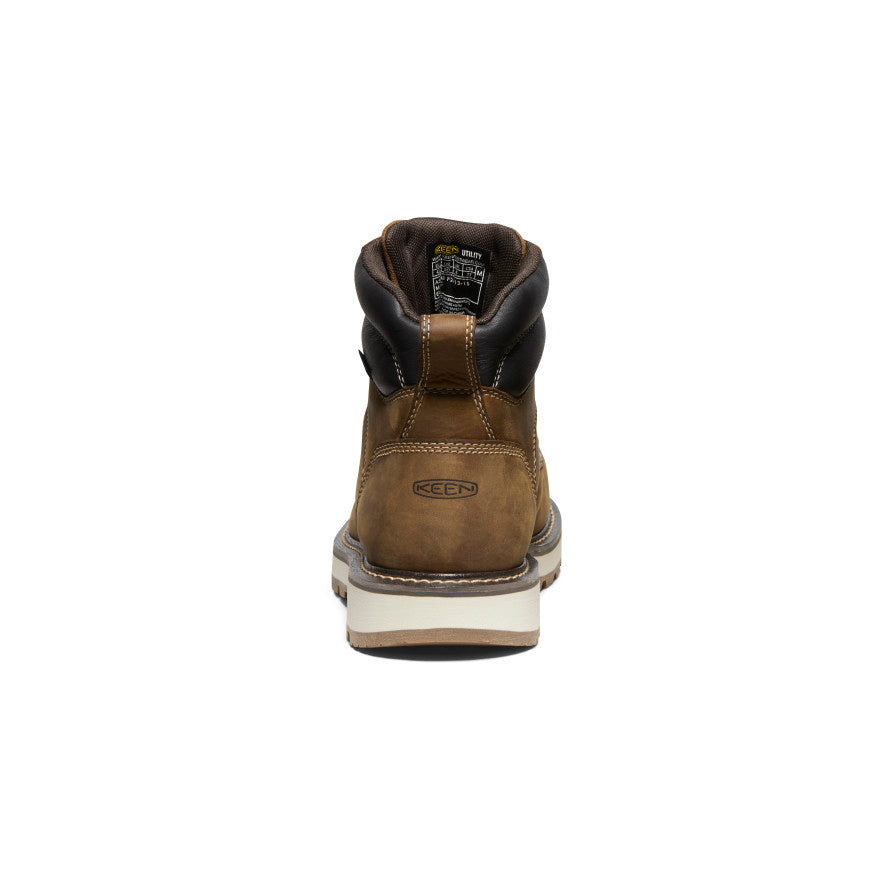 Keen Men's Cincinnati 6" Waterproof 90° Heel Boot (Carbon Toe) Belgian/Sandshell