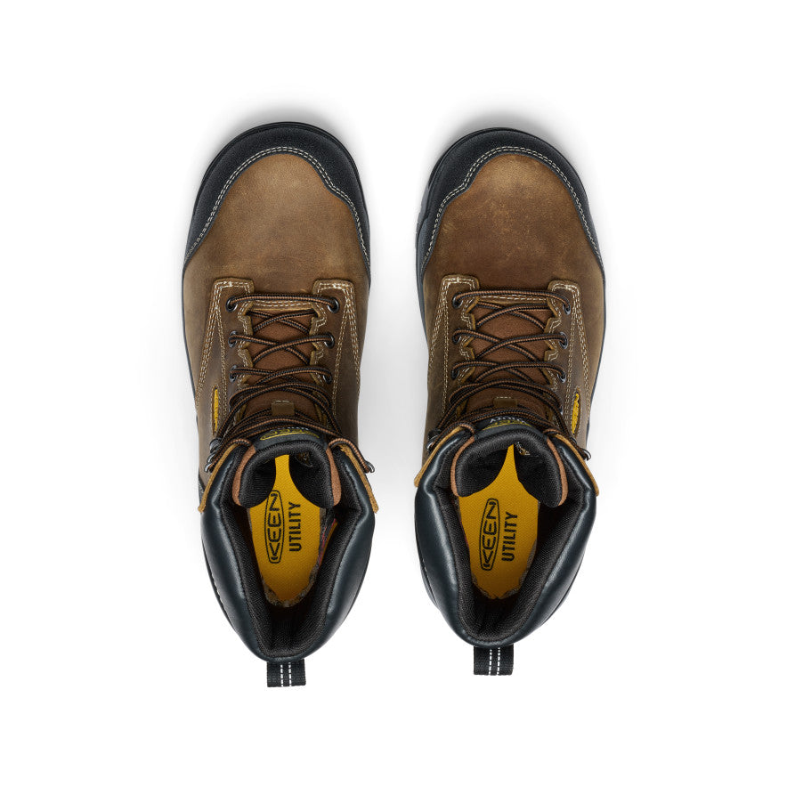 Keen Men's Evanston 8" Insulated Waterproof Boot (Soft Toe) Bison/Black