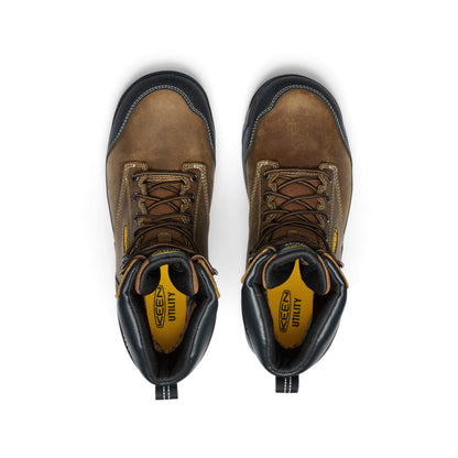 Keen Men's Evanston 8" Insulated Waterproof Boot (Soft Toe) Bison/Black