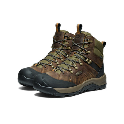 Keen Men's Revel IV Polar Waterproof Boot Bison/Orange Pepper