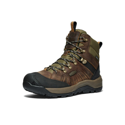Keen Men's Revel IV Polar Waterproof Boot Bison/Orange Pepper