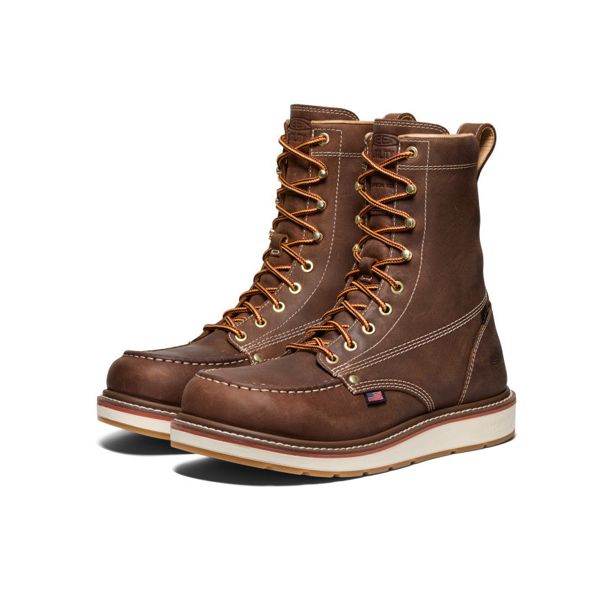Keen Men's Liberty 8" Waterproof Boot (Carbon Toe) Chestnut/Gum