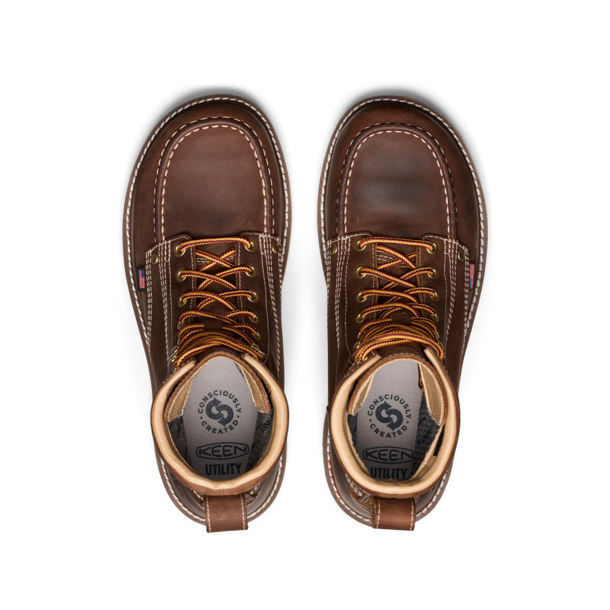 Keen Men's Liberty 8" Waterproof Boot (Carbon Toe) Chestnut/Gum