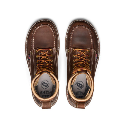 Keen Men's Liberty 8" Waterproof Boot (Carbon Toe) Chestnut/Gum